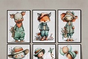 Whimsical Summer Woodland Animals, an Illustration by one-touch (Thumbnail 6 of 13)