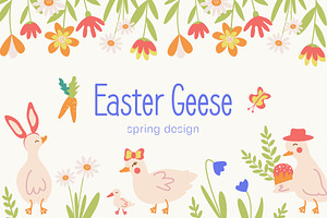 Easter Geese Spring design