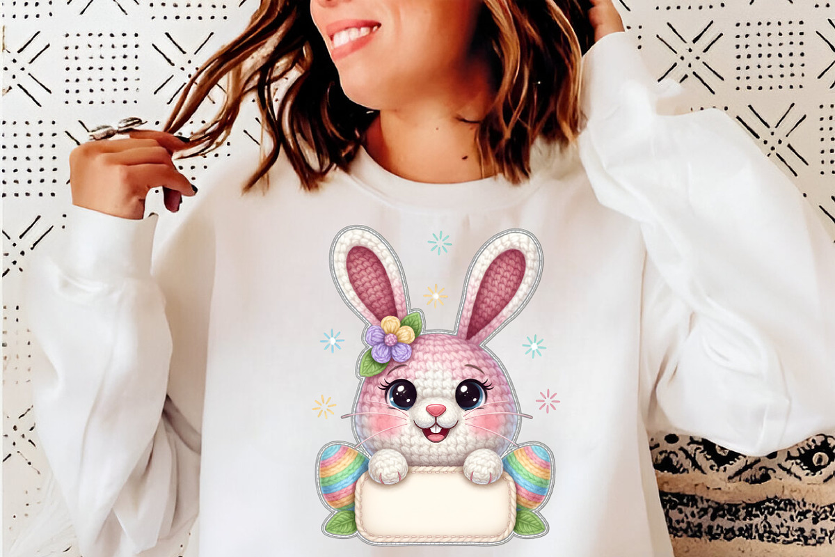 Yarn Crochet Easter Bunny PNG, an Illustration by SinaCreation (Photo 3 of 7)