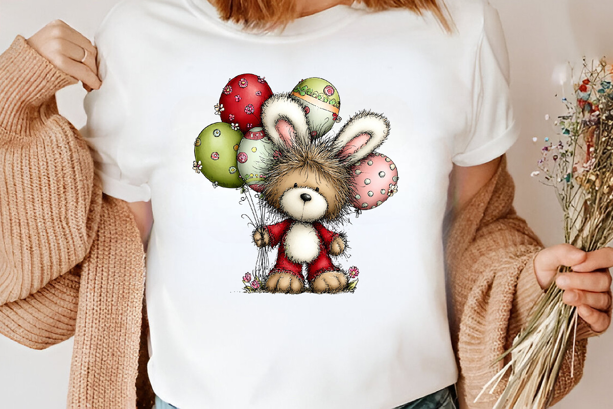 Whimsical Teddy Balloons Clipart, an Illustration by Canvas Craft (Photo 5 of 6)