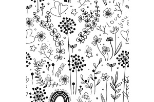 Meadow Flowers And Herbs Boho