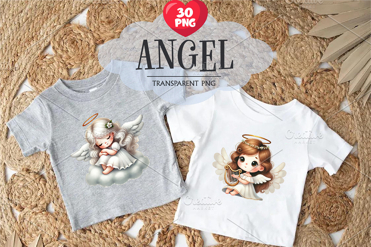 Angel Cartoon Cute. Clipart, PNG., an Animal Illustration by KENO Mascots (Photo 2 of 8)