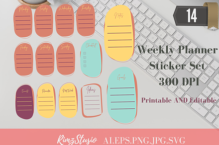 Weekly Planner Sticker Set
