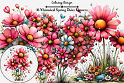 Whimsical Spring Daisy Flowers Clipa, an Illustration by GatewayDesign (Thumbnail 1 of 5)