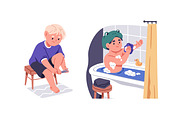 Kids hygiene routine set, a Person Illustration by Good Studio (Thumbnail 2 of 6)