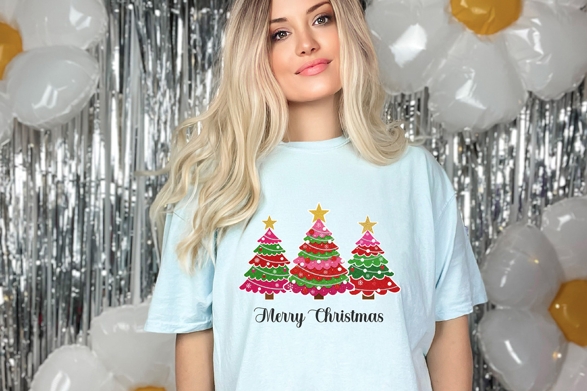 Glitter Patchwork Christmas Tree Png, an Illustration by designcity5 (Photo 7 of 8)