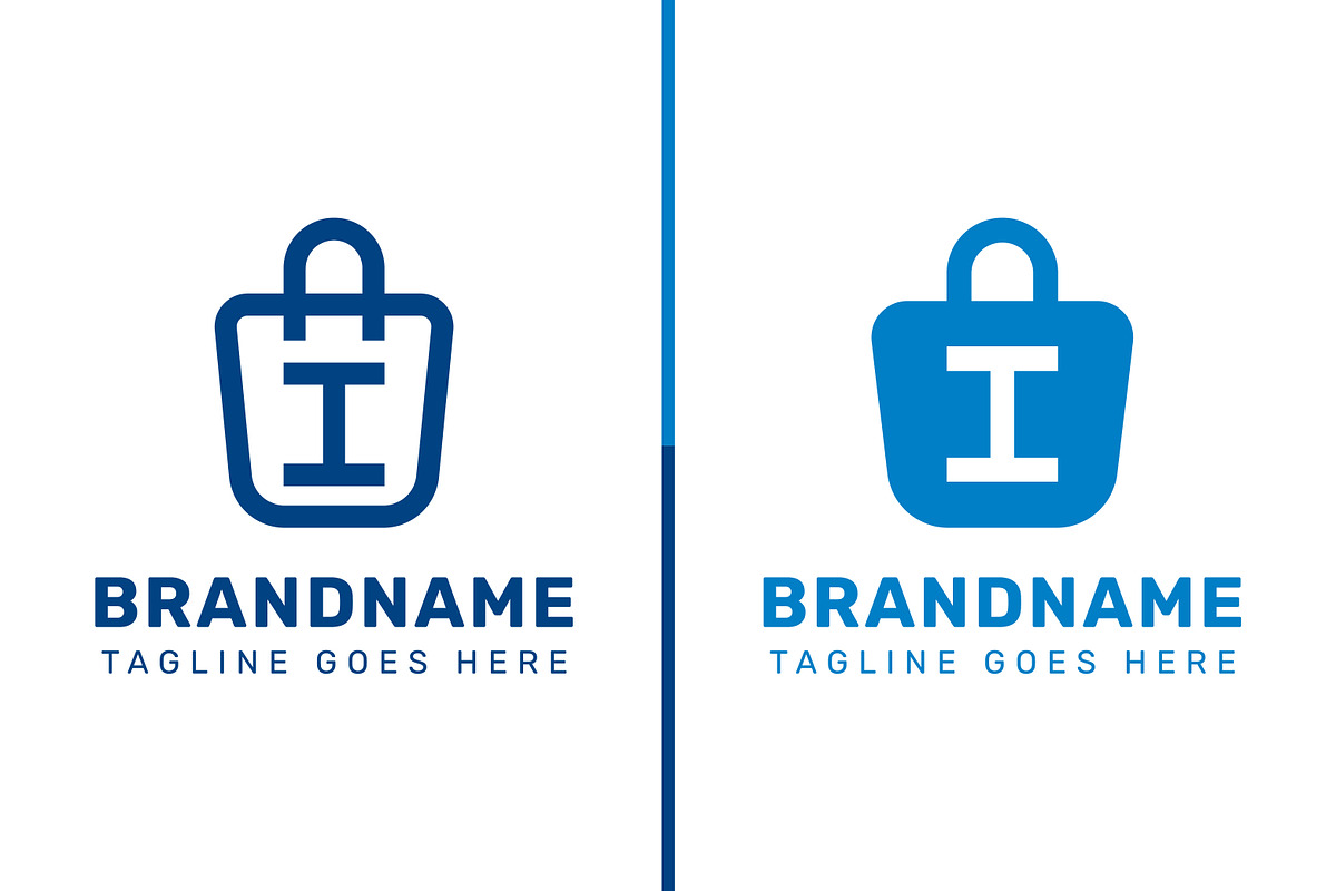 Letter I Shopping Bag Logo Set, a Branding & Logo Template by Pray Art Design Studio