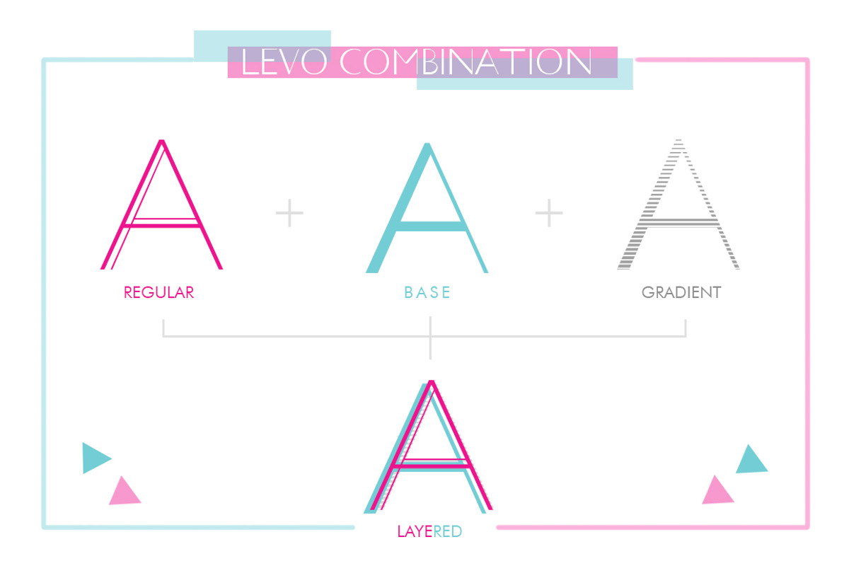 Levo Sans 3 Layered Font preview 6
