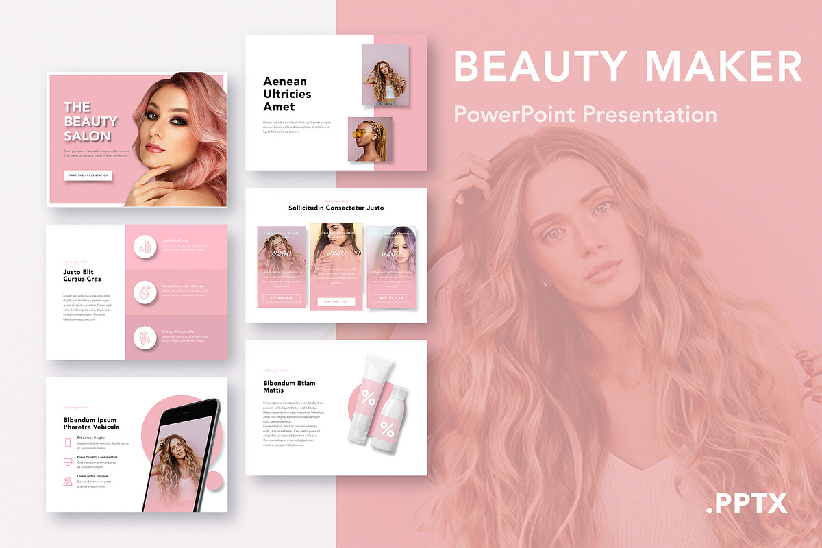 Beauty Maker PowerPoint Template, a Presentation Template by Jumsoft (Photo 1 of 21)