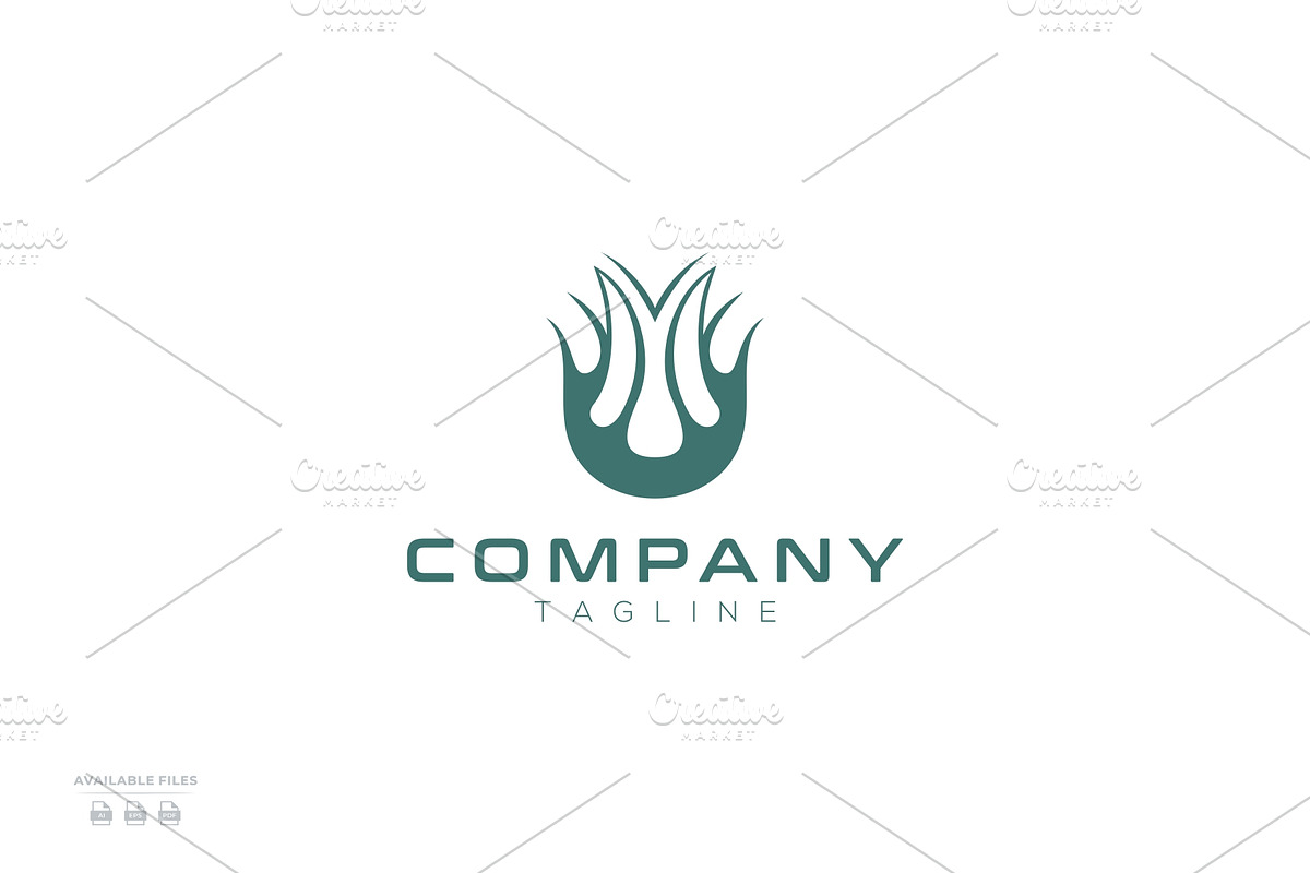 grass logo design vintage style, a Branding & Logo Template by mhafifuadi