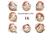16 Christmas Bunny Clipart, a Decorative Illustration by Pati Charm Studio (Thumbnail 3 of 8)