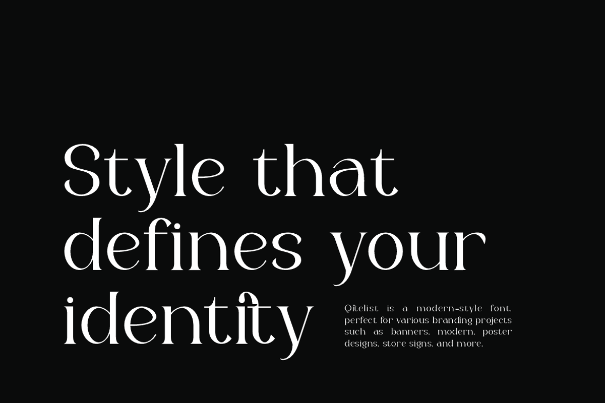 Qitelist - Elegant Serif Font, a Serif Font by Iqsiart Studio (Photo 5 of 13)