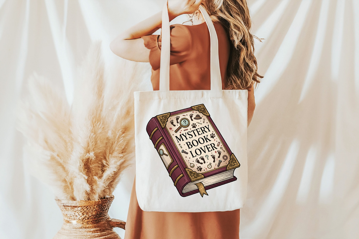 Mystery Book Lover PNG, Cozy Bookish, an Illustration by Designking (Photo 6 of 6)