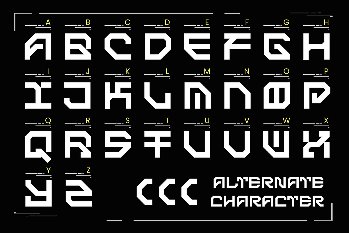 Cypher - Futuristic Font, a Script Font by AQR Studio (Photo 10 of 10)