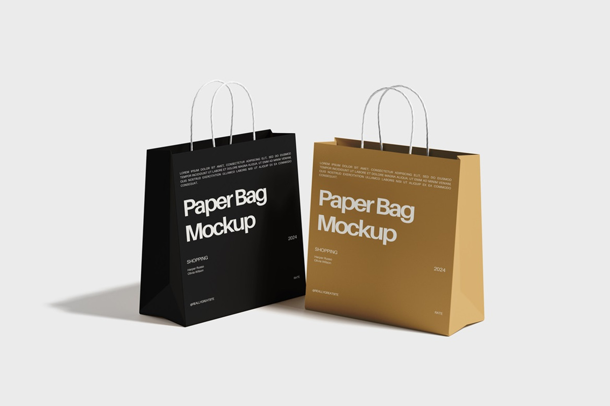 Paper Bag Mockup, a Packaging Mockup by Cutna Studio (Photo 6 of 8)