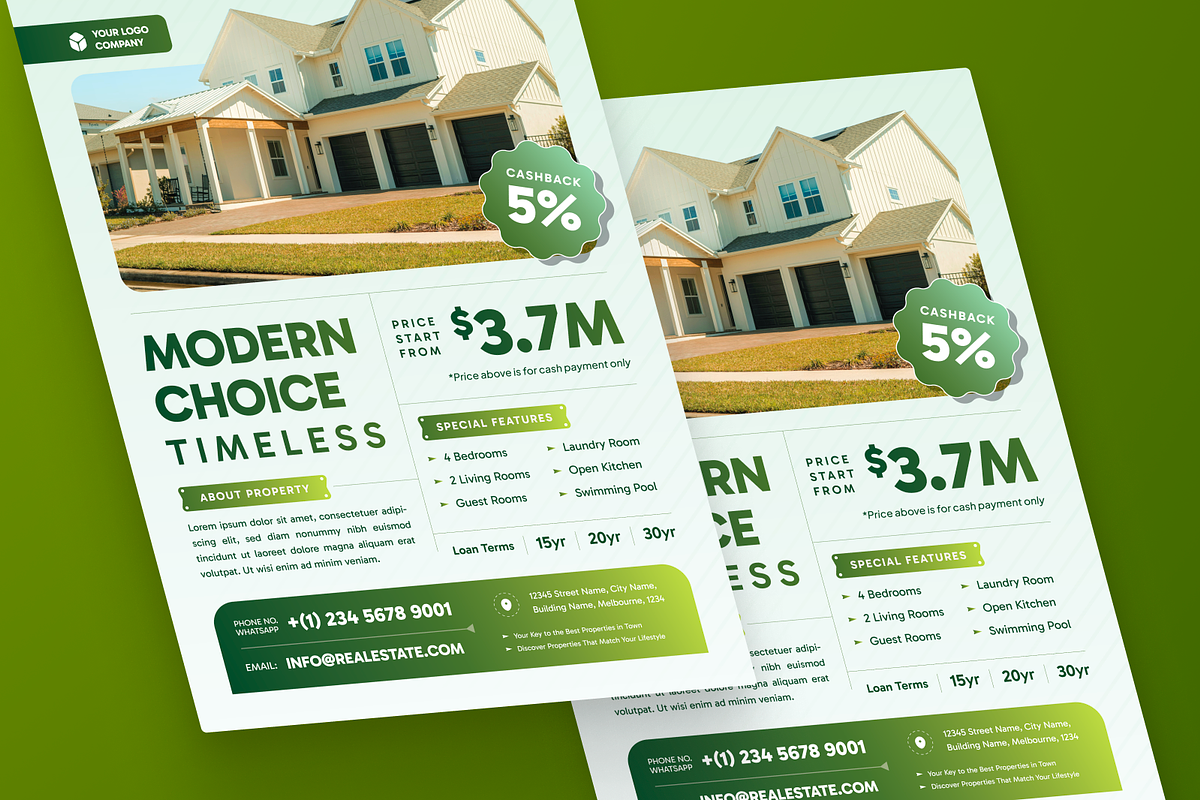 Dream Real Estate Digest Flyer, a Presentation Template by MMPixelCraft (Photo 2 of 6)