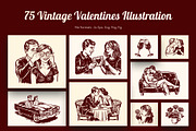 Vintage Valentines Illustration Set, a Person Illustration by Prosymbols (Thumbnail 1 of 10)