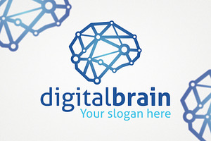 Digital Brain Logo Template