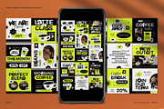 Yellow Modern Coffee Instagram Pack, a Social Media Template by graphicook (Thumbnail 1 of 5)