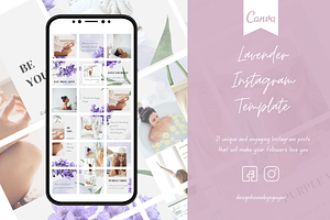 Lavender Instagram Puzzle Template