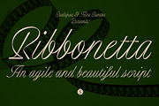 Ribbonetta, a Script Font by Sudtipos (Thumbnail 1 of 6)