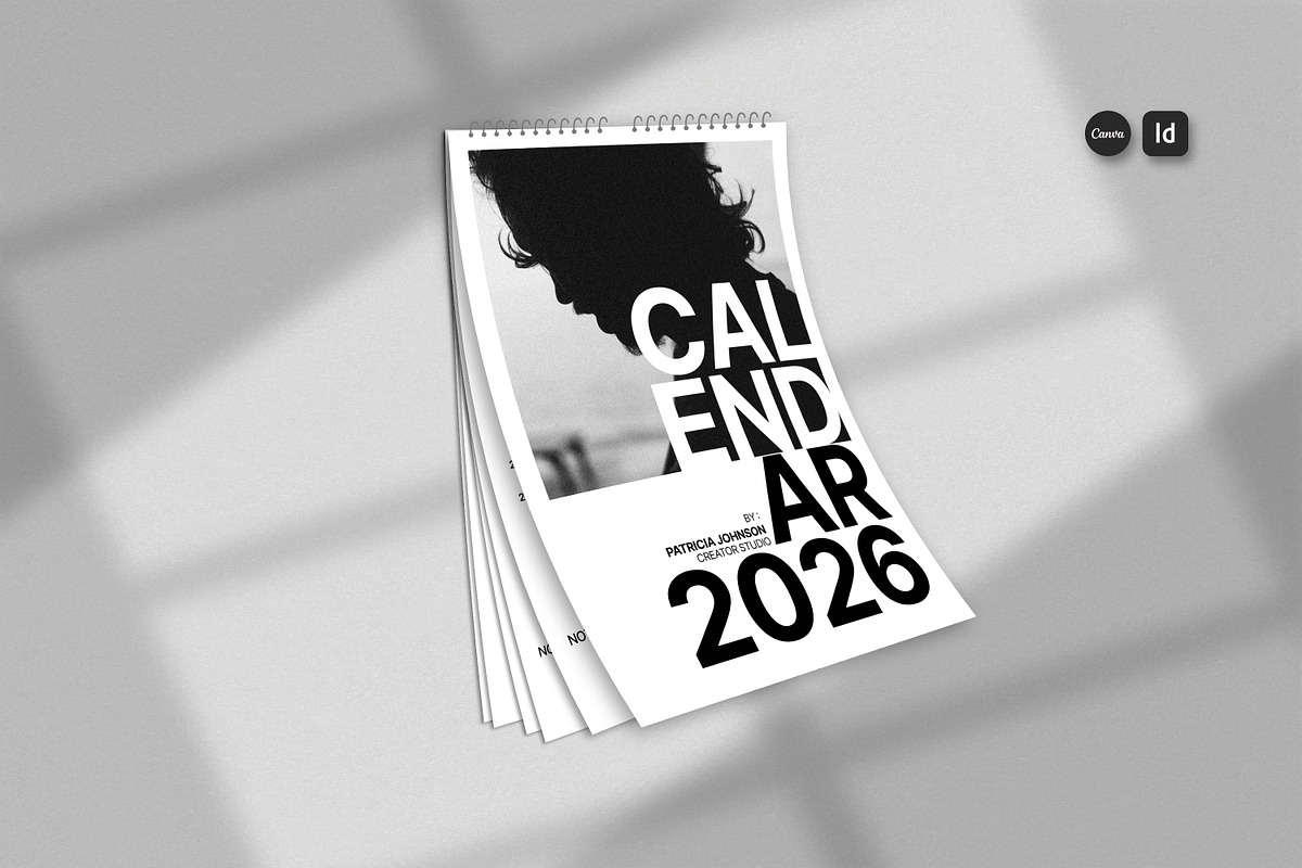 2026 Creative Wall Calender Template, a Stationery Template by Creatiya Type (Photo 1 of 4)