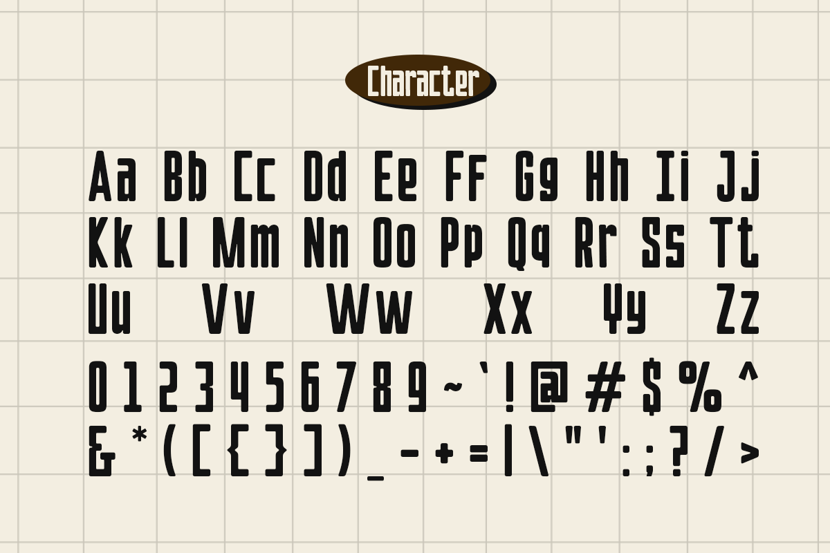 Gurma - Condensed Retro Sans, a Sans Serif Font by Pandeka Studio (Photo 9 of 9)