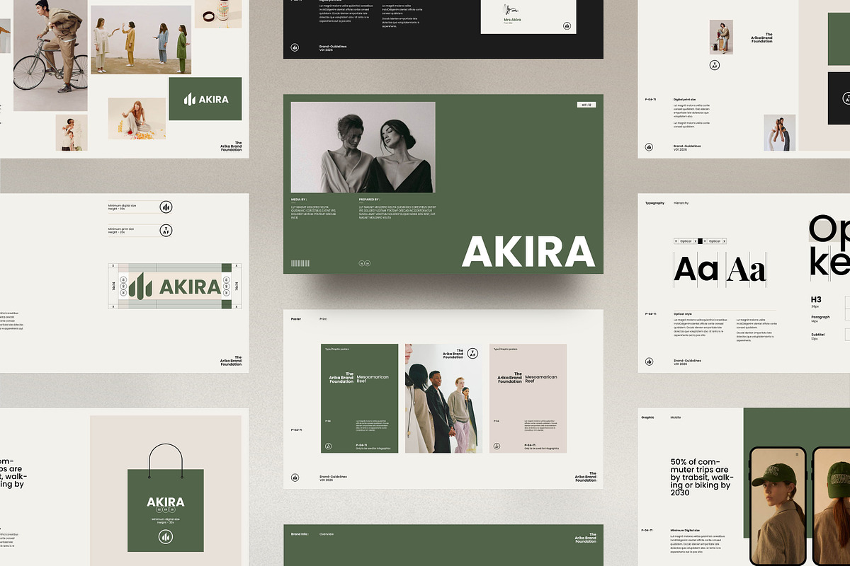 AKIRA | Brand Guidelines, a Presentation Template by S A N D Y (Photo 7 of 12)