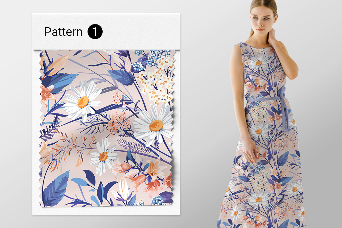 Floral Pattern, a Background Graphic by Yulia Ogneva (Photo 2 of 5)