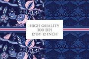 Indian Floral Patterns Shalimar Pink, a Pattern Graphic by RachelStudio (Thumbnail 4 of 10)