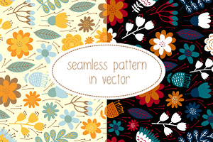 Seamless Floral Pattern In Vector