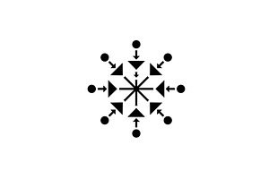 Beautiful Snowflake Black Icon