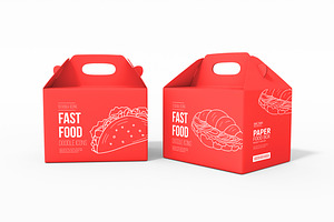 Fast Food Doodle Icons Collection