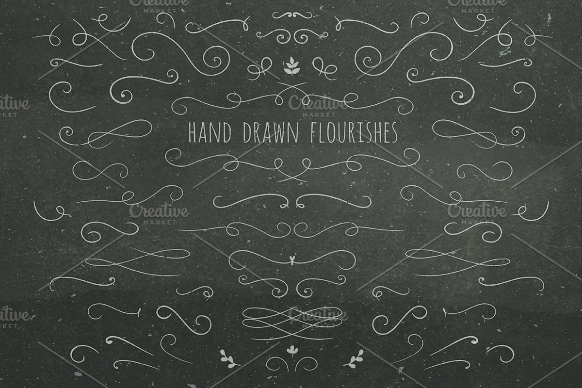 Floral Doodles on Chalkboard, a Graphic by harmonia_green_art (Photo 4 of 5)