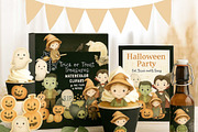 Halloween Watercolour Clipart, an Object Graphic by Digidesignresort (Thumbnail 5 of 5)