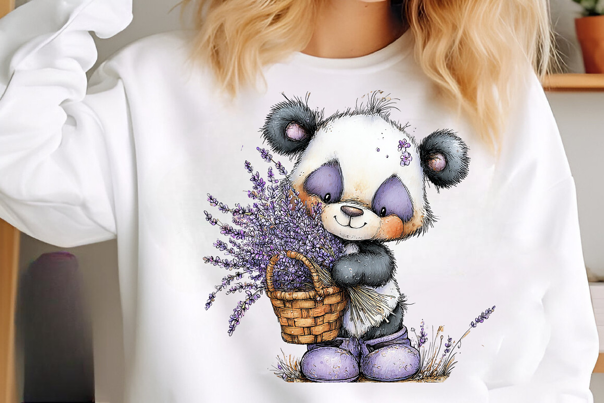 Whimsical spring panda clipart, an Illustration by SinaCreation (Photo 9 of 11)