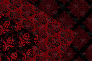 Red and Black Damask Digital Paper, a Texture Graphic by Digital Curio (Thumbnail 3 of 7)