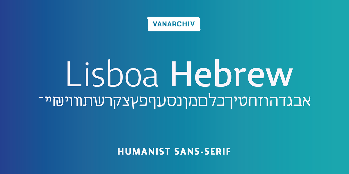 Lisboa Hebrew, a Sans Serif Font by Vanarchiv (Photo 1 of 5)