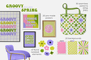 Groovy Spring, a Background Graphic by Bosotochka♥Art (Thumbnail 2 of 12)