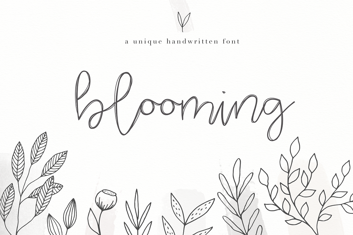 Blooming - Handwritten Font, a Handwritten Font by KA Designs (Photo 1 of 6)