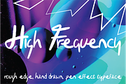 High Frequency hand lettered script, a Script Font by Salty Sweet Creative (Thumbnail 1 of 5)