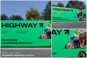 Roadside Hoarding Mockup, an Advertising Mockup by Unerispace