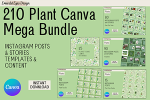 210 Canva Plant Instagram Bundle