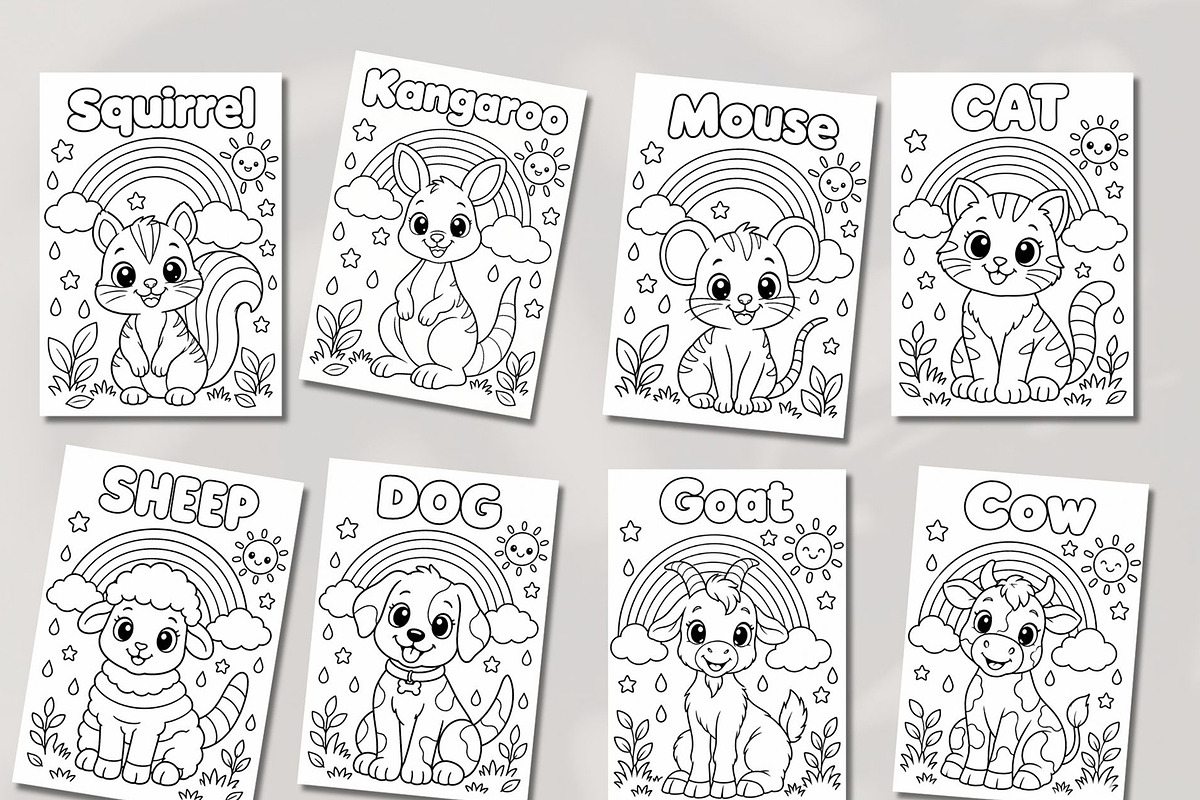 Animal Coloring Book Kids 30 Page, an Education Illustration by Mohammad Sarfaraz (Photo 9 of 15)