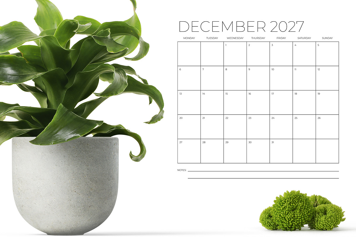 2027 Square MON-SUN 12x12 Calendar, a Stationery Template by Running With Foxes (Photo 5 of 5)