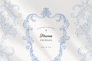 Azure Baroque LineArt, a Decorative Illustration by SunnyAfternoons (Thumbnail 9 of 15)