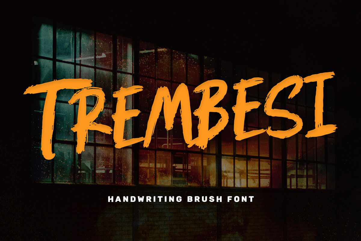Trembesi - Handwriting Brush Font, a Font by Weape Studio (Photo 1 of 9)