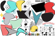 Kitschy 1950's Shapes +Bonus Brushes, an Illustration by Studio Kitsch (Thumbnail 1 of 4)