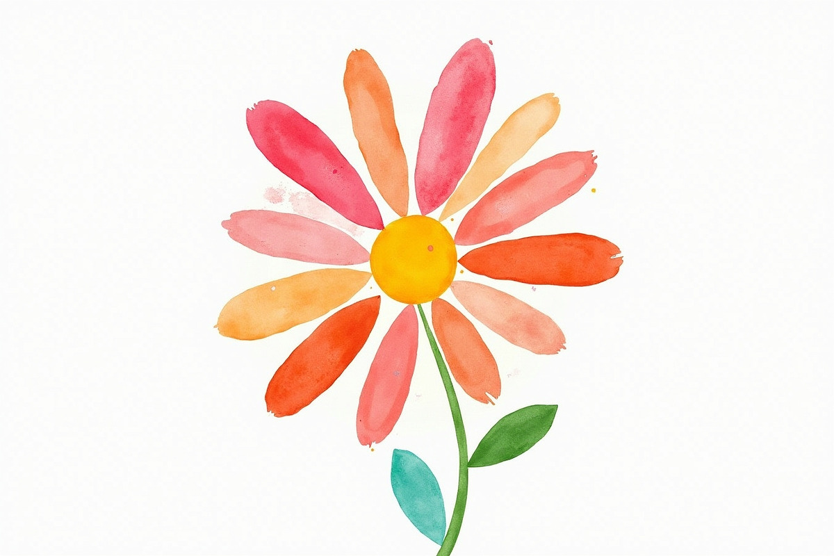 Retro Groovy Flowers Bundle, an Illustration by Amazin_art (Photo 7 of 11)