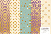 Gold Foil Digital Papers in Vintage, a Pattern Graphic by Amanda Ilkov (Thumbnail 3 of 4)